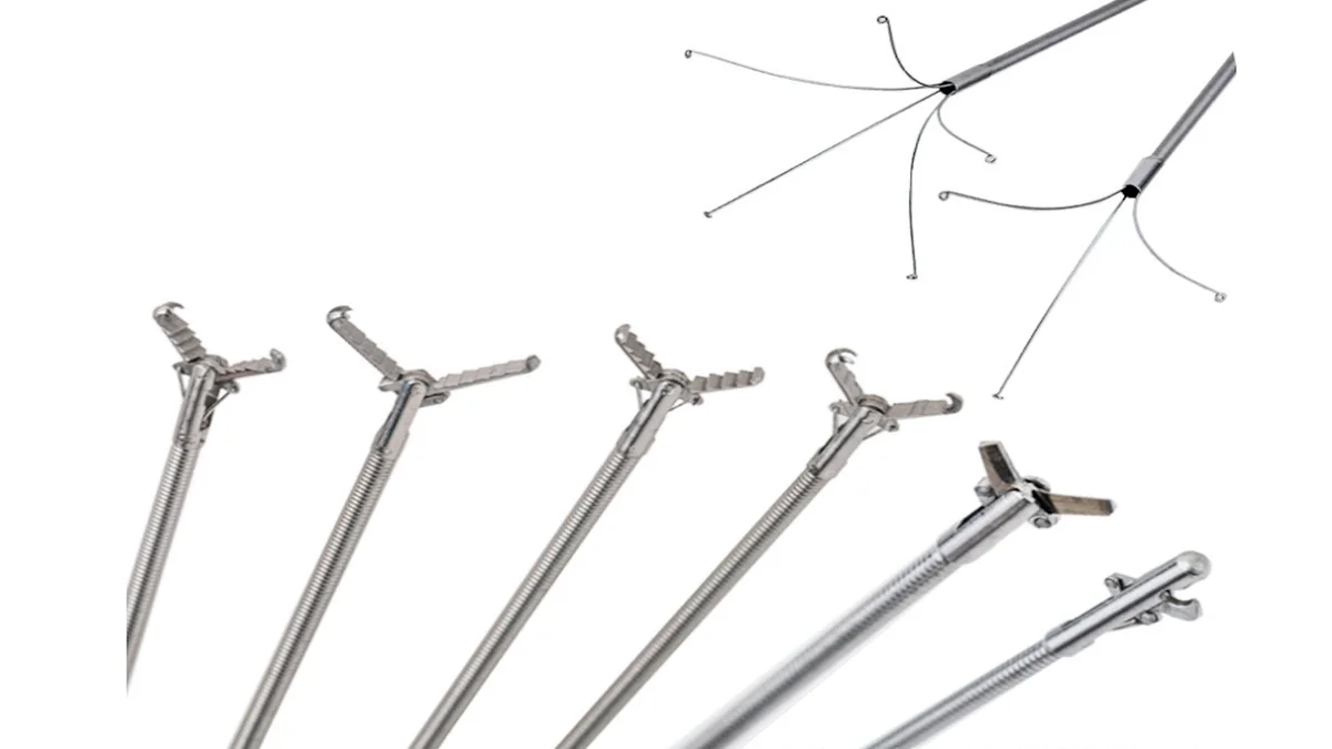 Endoscopic forceps shown as an application context for component supply